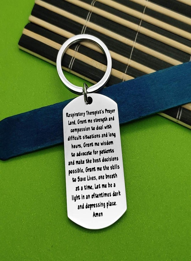 Baipilu Respiratory Therapy Gifts for Men Women Therapist Prayer Keychain Respiratory Tech Keychain Gift for Graduates Birthday Graduation Present Therapist Present - Image 5