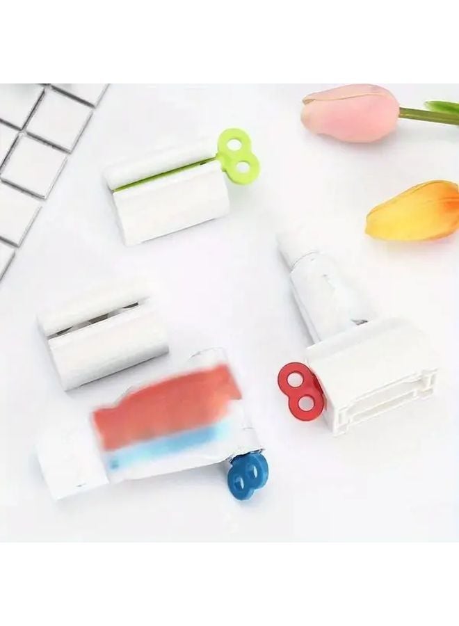 Blue 3pcs Manual Toothpaste Dispenser One Touch Lever Hands Free Squeezer Bathroom Organizer - Image 4