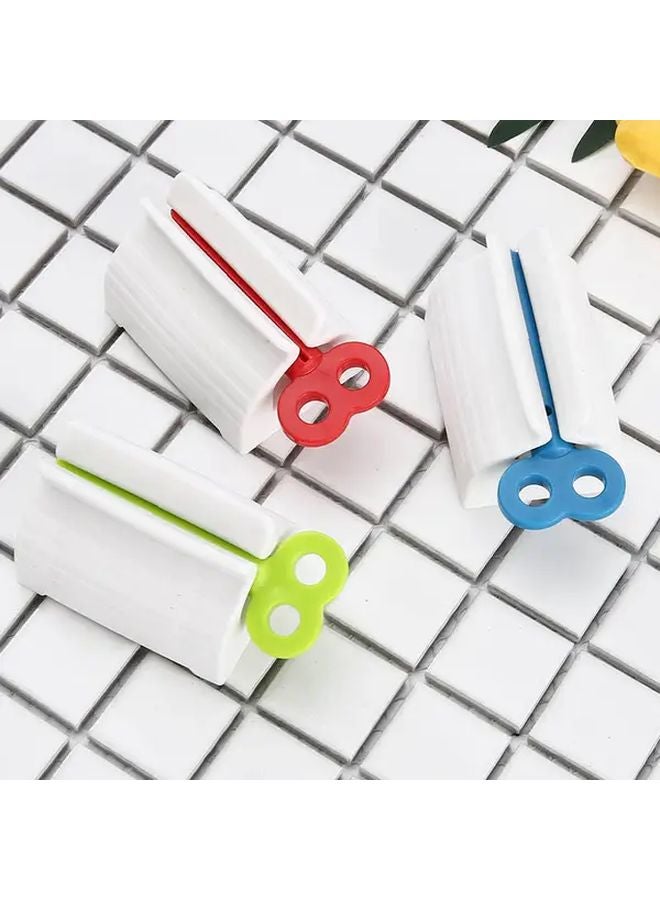Blue 3pcs Manual Toothpaste Dispenser One Touch Lever Hands Free Squeezer Bathroom Organizer - Image 5