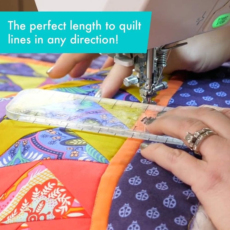 Creative Grids Machine Quilting Tool – Slim – CGRQTA2 – Made in USA, Non-Slip Grip Acrylic Quilting & Sewing Template Ruler for Free-Motion quilt Patchwork Design on Domestic Sewing & Longarm Machines - Image 4