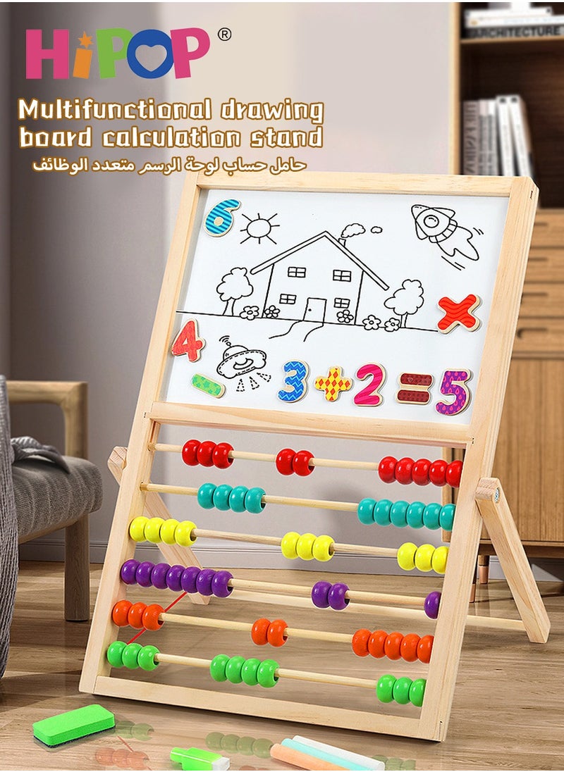 Double Sided Wooden Art Easel for Kids,Magnetic Whiteboard and Chalkboard,Toddler Toys Drawing Board Includes Abacus - pzsku/Z443B2E62F6204B9A8BFAZ/45/_/1698474131/552ace15-a613-48d7-8354-d18080727a3c