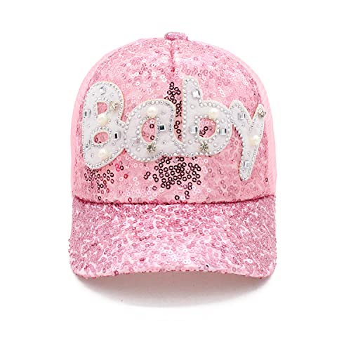 VRITRAZ Baby Sequin and Net Little Cap for Kids, Baby Girls & Boys 3-12 Years (Color-Pink) - Image 4