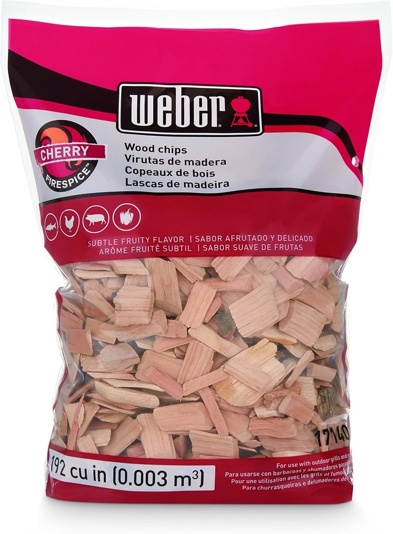 Weber Cherry Wood Chips, 2 lb - Image 1