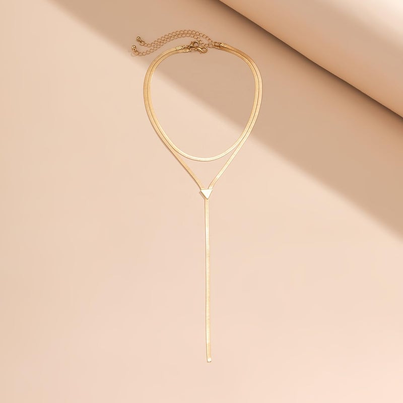 GIGB PBDK Gold Choker Necklace for Women,Chunky Statement Necklace Set,Long Layered Necklaces,Charm Drop Necklace,Fashion Gold Body Chain Jewelry Accessories (Gold1) - Image 5