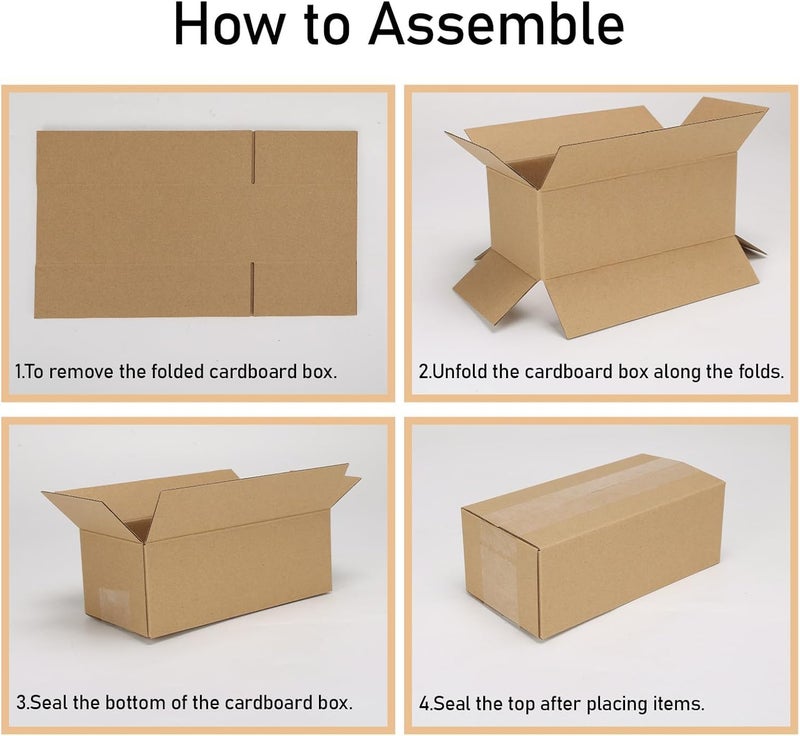 SECUREMENT® 3 ply cardboard boxes for packaging for Secure Shipping, Moving, Courier & Goods Transportation - 7 x 4 x 2 inches (50 Boxes) - Image 4