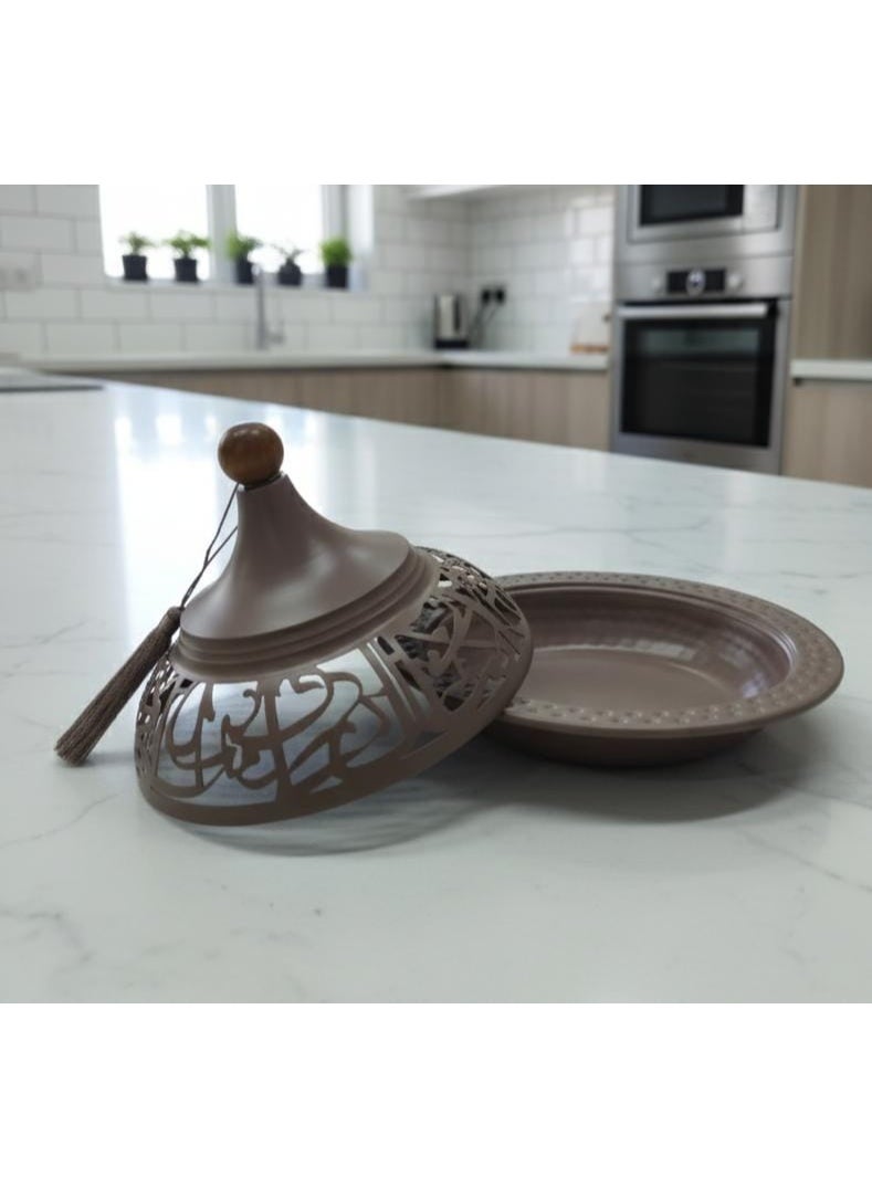 AKDC Large Metal Tajine 25 cm in Brown Finish – Luxurious Ramadan Special Decorative Design - Image 2