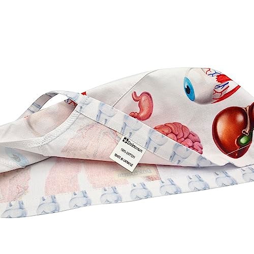 DOKTORAM Heart Print Scrub Cap - Simple and Heartwarming Headwear for Healthcare Professionals… - Image 4