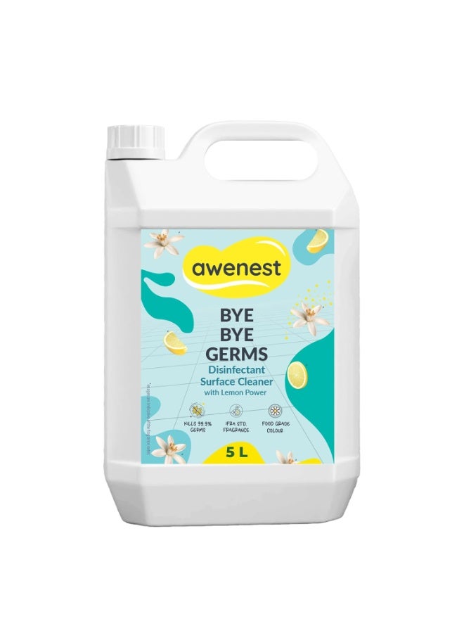awenest Plant Based Natural Floor Cleaner Concentrate | 5L Concentrate | Basil and Citronella | 0% Harmful Chemicals | Pet friendly, Baby safe - Image 1