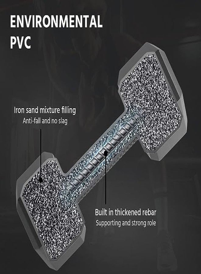 First Choice مجموعة دمبل سداسية من مادة PVC من First Choice، عبوة من قطعتين، مناسبة لمعدات الصالات الرياضية المنزلية، تمارين اللياقة البدنية، تمارين الصالات الرياضية، تمارين منزلية، دمبل، أوزان دمبل للرجال والنساء (ضمان 6 أشهر) - Image 3
