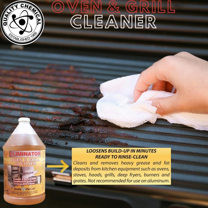 Quality Chemical Oven Cleaner & Grill Cleaner - Heavy-Duty/Fast Acting & Easy to Use/Degreaser/Heavy Duty Oven Cleaner/Best Oven Cleaner/Made in USA - 128 oz (Pack of 1) - Image 2