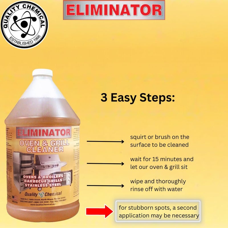 Quality Chemical Oven Cleaner & Grill Cleaner - Heavy-Duty/Fast Acting & Easy to Use/Degreaser/Heavy Duty Oven Cleaner/Best Oven Cleaner/Made in USA - 128 oz (Pack of 1) - Image 4