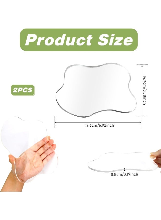 TPGP 2 Packs Acrylic Coaster, Transparent Coaster For Desk - Image 2