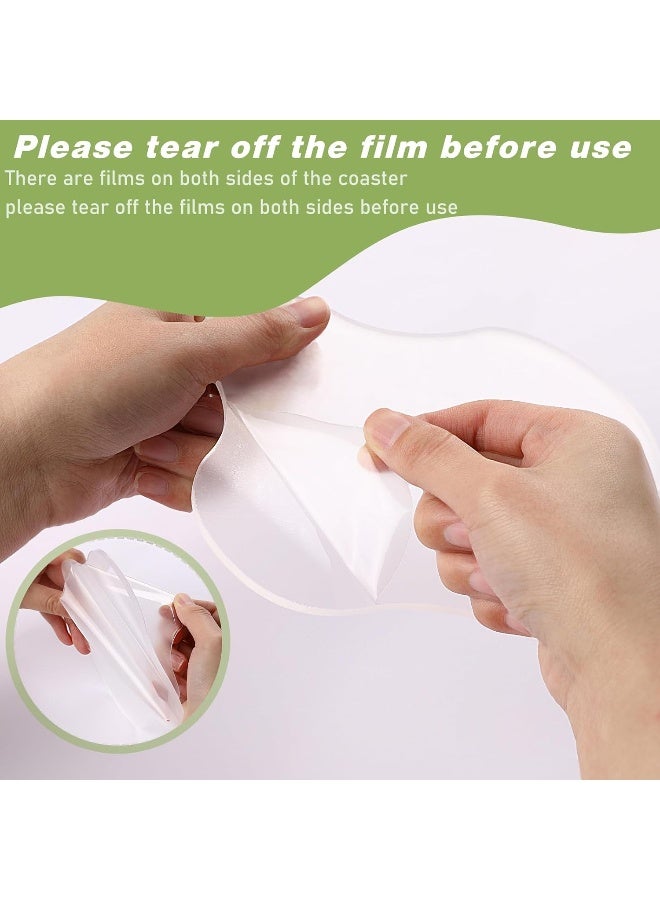 TPGP 2 Packs Acrylic Coaster, Transparent Coaster For Desk - Image 4