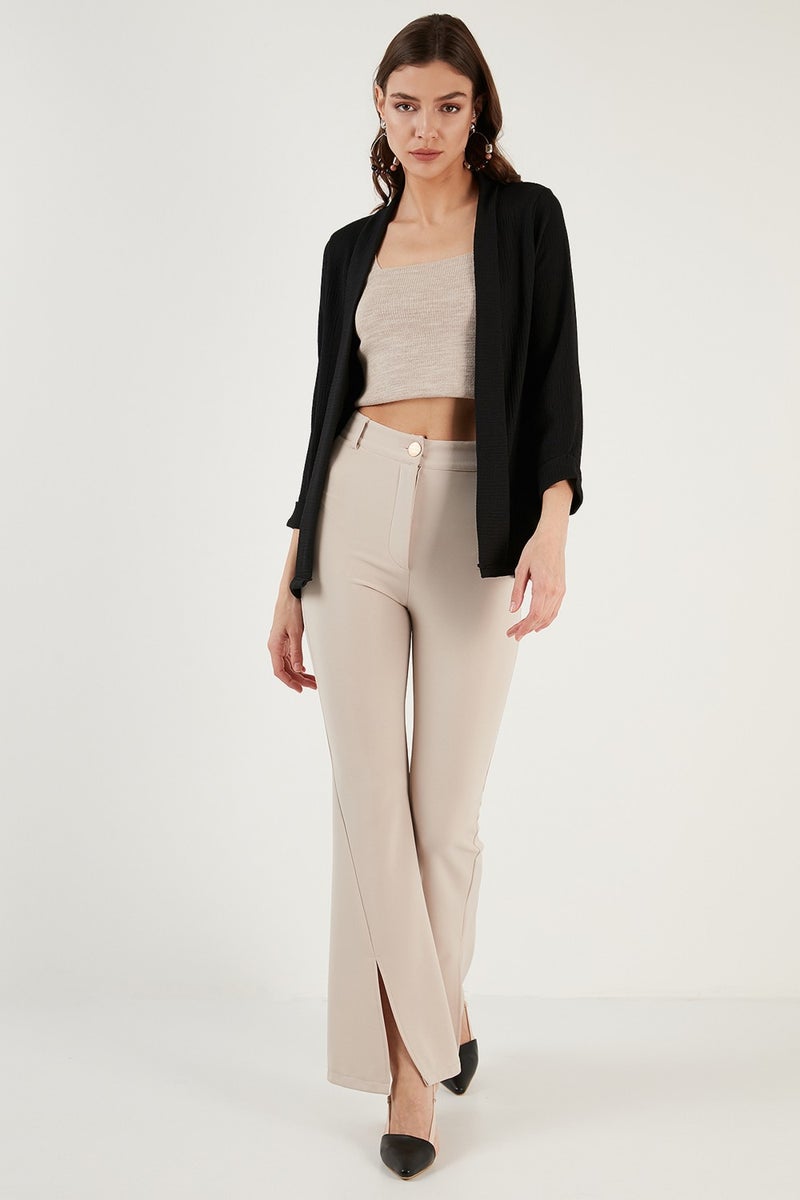 Lela Collar and Sleeve Folded Seersucker Kimono Cardigan Women's Cardigan 5869014 - Image 3
