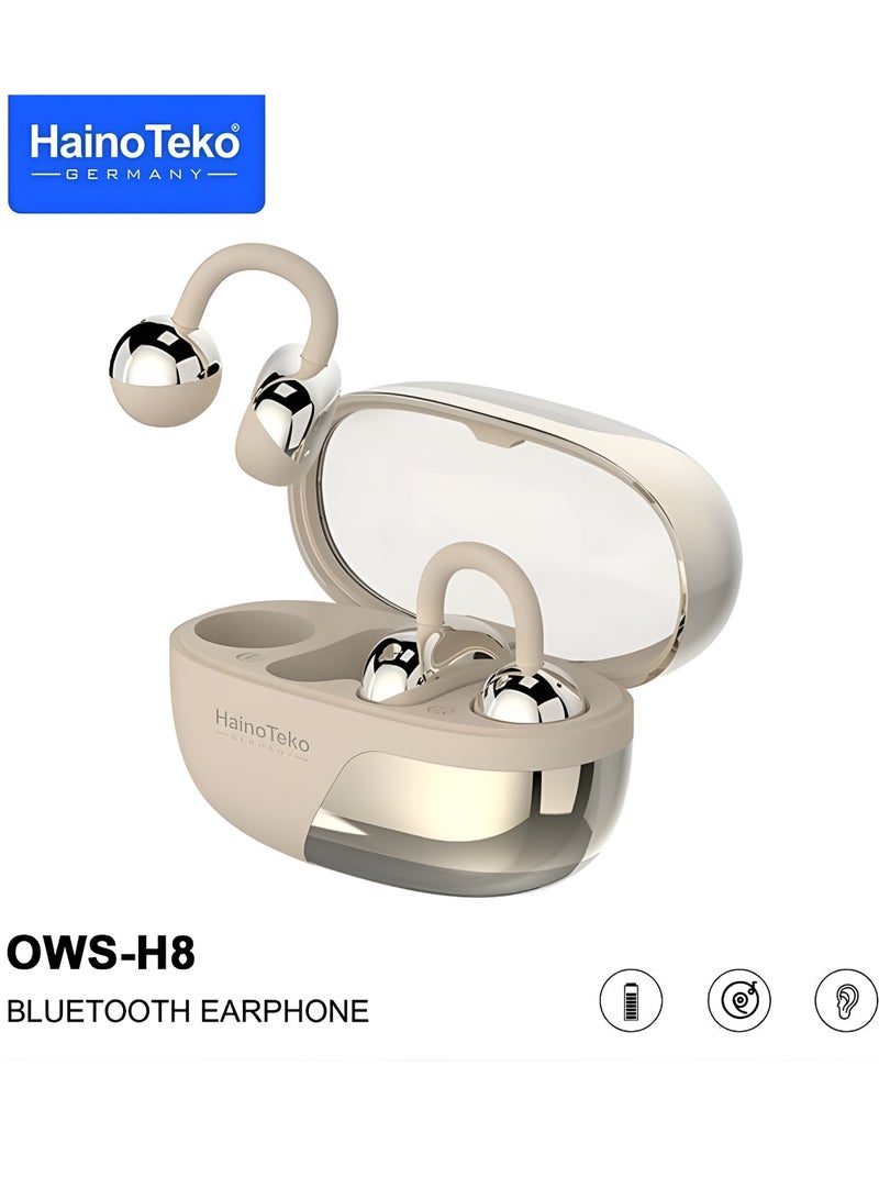 Haino Teko OWS-H8 Ear Clip Bluetooth Earbuds  Long Battery Life & Comfortable Silicone Clip Suitable for Extended Use Bluetooth 5.4 - Image 1