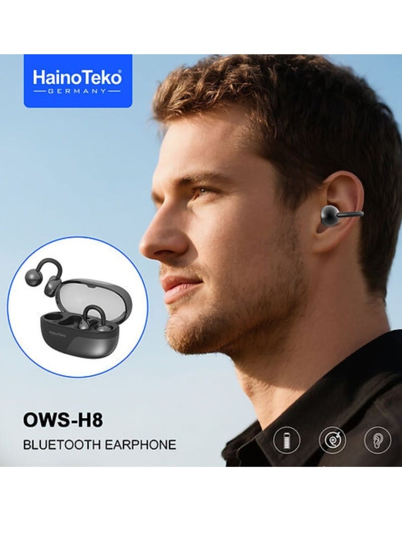Haino Teko OWS-H8 Ear Clip Bluetooth Earbuds  Long Battery Life & Comfortable Silicone Clip Suitable for Extended Use Bluetooth 5.4 - Image 3