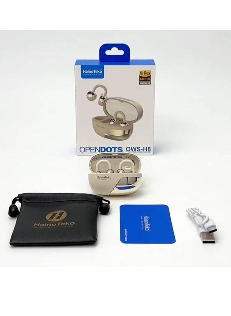 Haino Teko OWS-H8 Ear Clip Bluetooth Earbuds  Long Battery Life & Comfortable Silicone Clip Suitable for Extended Use Bluetooth 5.4 - Image 4
