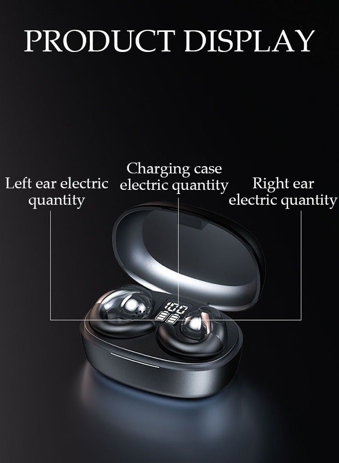 DUNISO Wireless Headphones Bluetooth 5.3 Ear Clip Earphones with Wireless Charging Case Digital Display and Touch Control IPX5 Waterproof for Running Sport Gym - Image 5