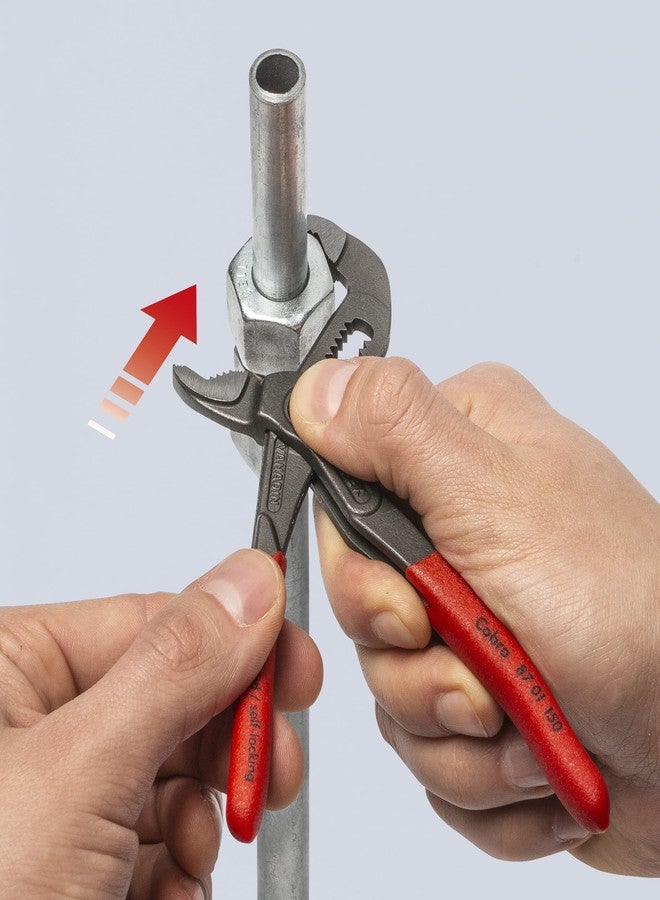 KNIPEX | 87 01 150 | Cobra Hightech Water Pump Pliers grey atramentized with non-slip plastic coating 150 mm - Image 2