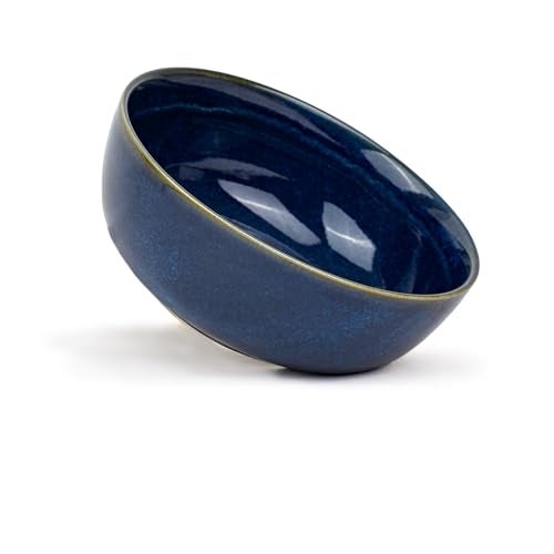 Shay Ceramic Large Bowl, 21cm, 1 Pieces, Blue Green | Glossy Finish | Stoneware Ceramic Serving Bowls | Ceramic Bowl | Pasta Serving Plate (Large Bowl - Blue Green) - Image 4
