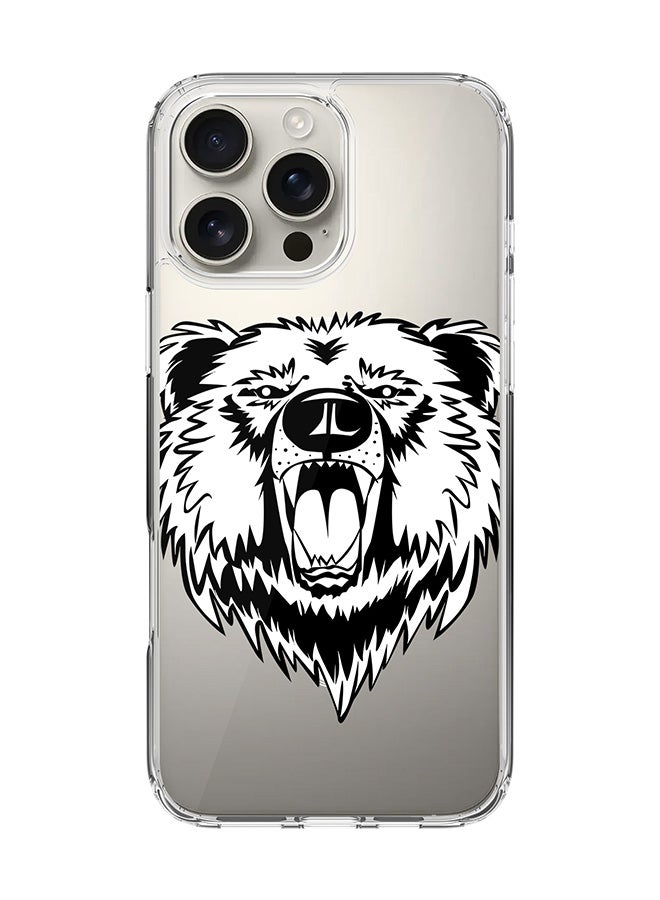 Stylizedd For iPhone 16 Pro Max Case [Compatible with MagSafe] Slim Magnetic cover Clear Phone Case - Grizzly Bear - Image 1