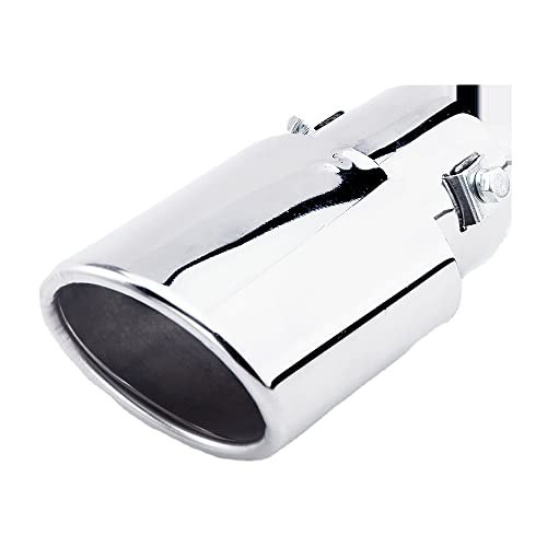 Automaze Universal Fit Car Straight Oval Shaped Exhaust Tail Muffler Tip Pipe 63mm (Model-A151) - Image 1