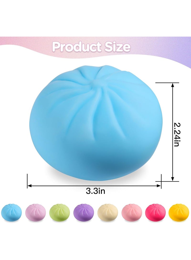 Meetion 1pc Random Color Dumpling Squishy, Viral Squishy Dumpling Mystery Box,Squishies Toys, Bao Bun Squeeze Stress Relief Fidget Toy,Holiday & Birthday Gifts for Kids Teens & Adults - Image 2