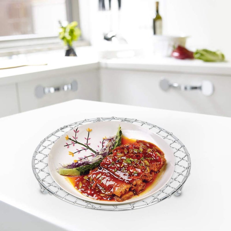 Stainless Steel Round Cooking Rack For Baking Cooling Steaming And Barbecue - Image 5