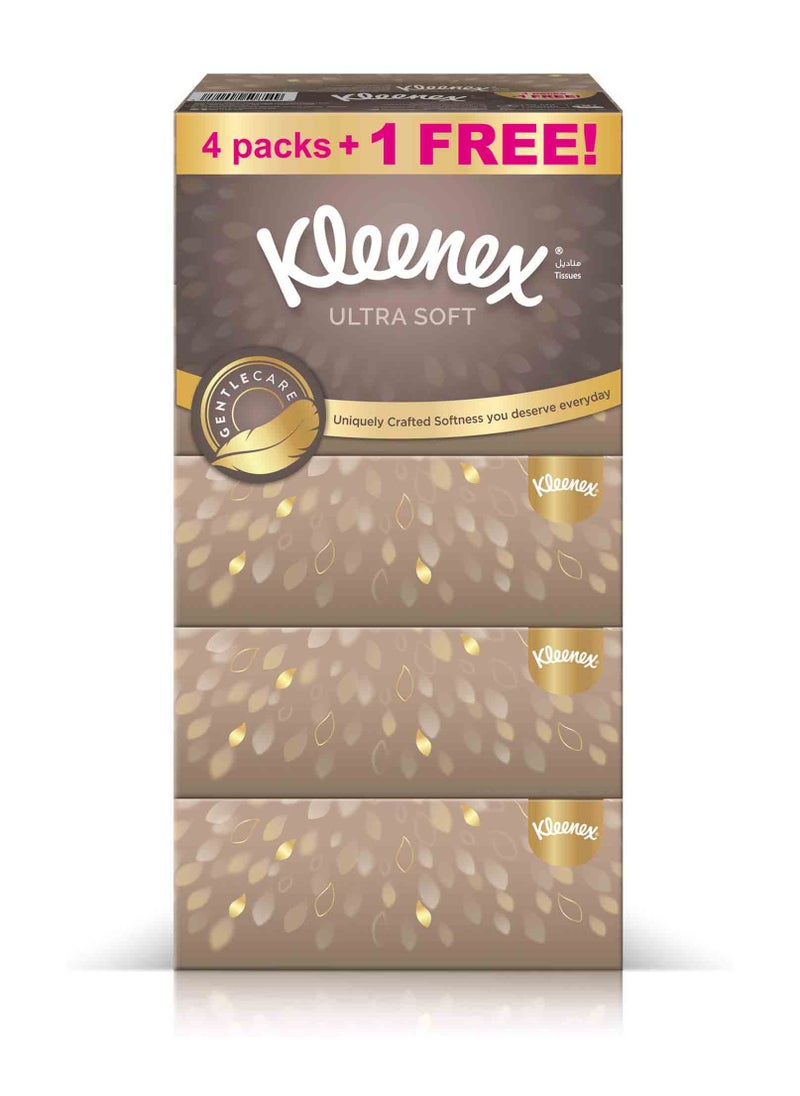 Kleenex Ultra Soft Premium Facial Tissues 96 Sheets Pack of 5  - Image 1