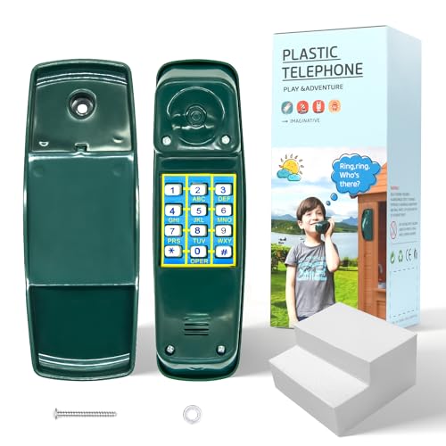HAPPYPIE Toy Phone for Kids Swing Set Phone Pretend Phones and Learning Education Phone Plastic Telephone Creative Children Play Phone for Toddlers Baby Cell Phone Playhouse Phone Green - Image 1