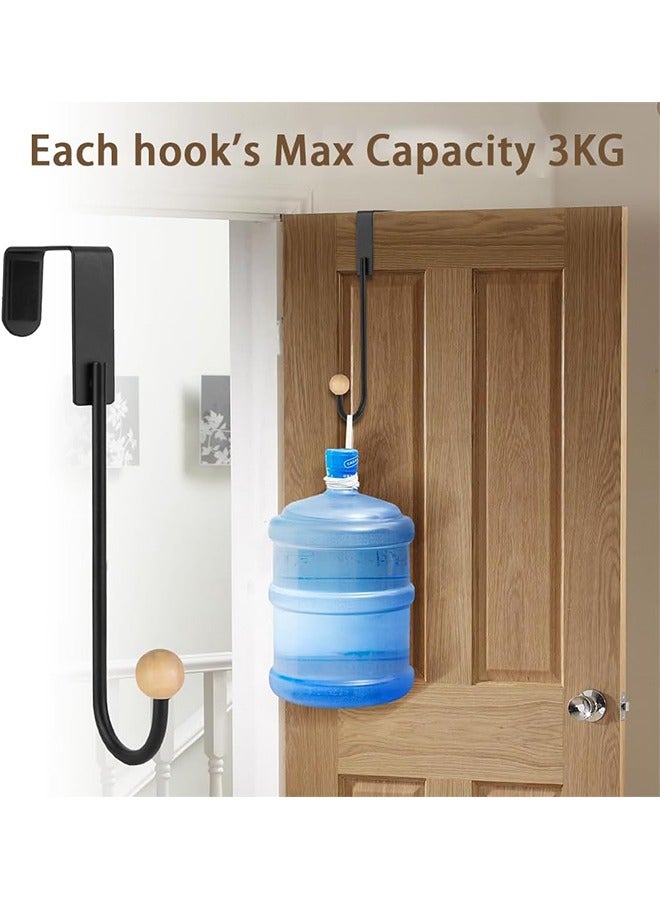 Door Hangers for Bathroom, 4 Pcs Door Hangers Hooks, Purse Hanger for Closet, Heavy Duty Hook Coat Rack for Living Room, Purse Hanger for Closet, Large Closet Hooks Purse Organizer  - Image 2
