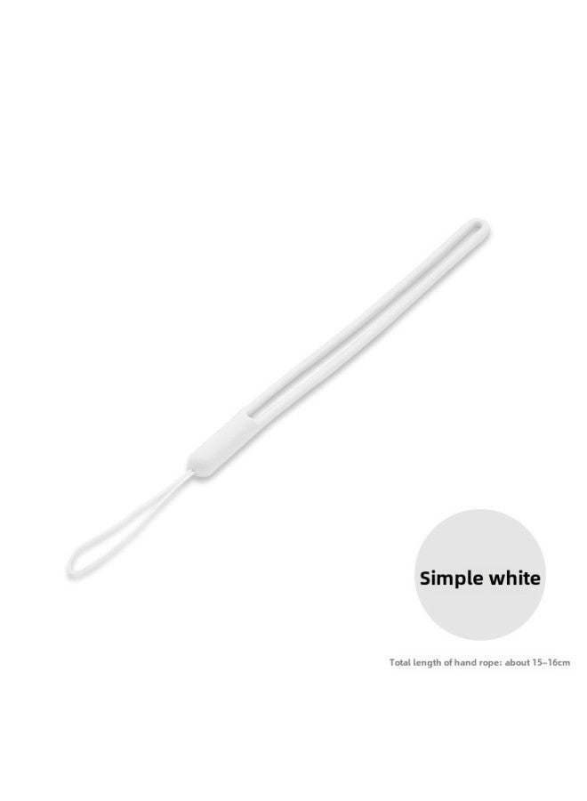 Loquat Silicone Lanyard Liquid Wrist Lanyard Creative Speaker U Disk Fan Short Hanging Rope Internet Popular Silicone Mobile Phone Lanyard-Specifications Support Image Upload:GLD-SL061-15 Simple White  - Image 1