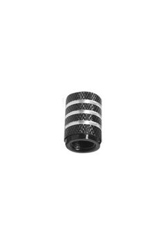 Generic Tyre Valve Caps Racing Wheel Valve Caps for Car Motor Cycle 7mm - Black with Stripes 