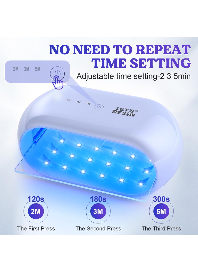 LET'S RESIN LET'S RESIN UV Light Advanced,Two-Sided Longer time Setting(2m,3m,5m) UV Resin Light with 36 LED Beads, Large Size UV Lamp for Resin Curing,Resin Molds,DIY Craft Decor(Own Design Patent)  - Image 4