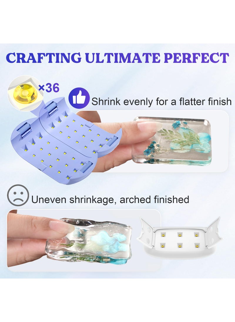 LET'S RESIN LET'S RESIN UV Light Advanced,Two-Sided Longer time Setting(2m,3m,5m) UV Resin Light with 36 LED Beads, Large Size UV Lamp for Resin Curing,Resin Molds,DIY Craft Decor(Own Design Patent)  - Image 3