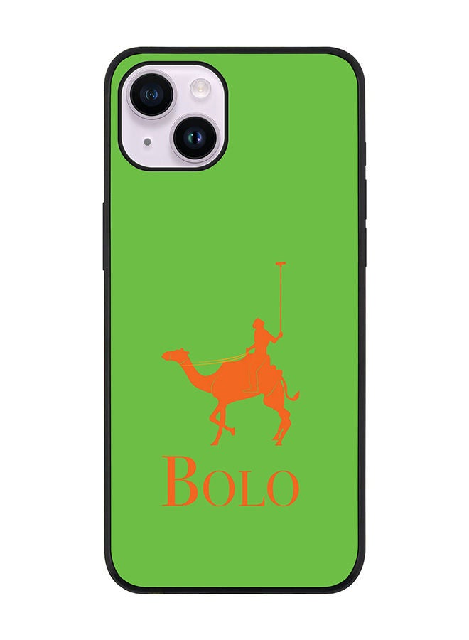 Stylizedd Rugged Black edge case for Apple iPhone 14 Plus Slim fit Soft Case Flexible Rubber Edges Anti Drop TPU Gel Thin Cover - BOLO Green - Image 1