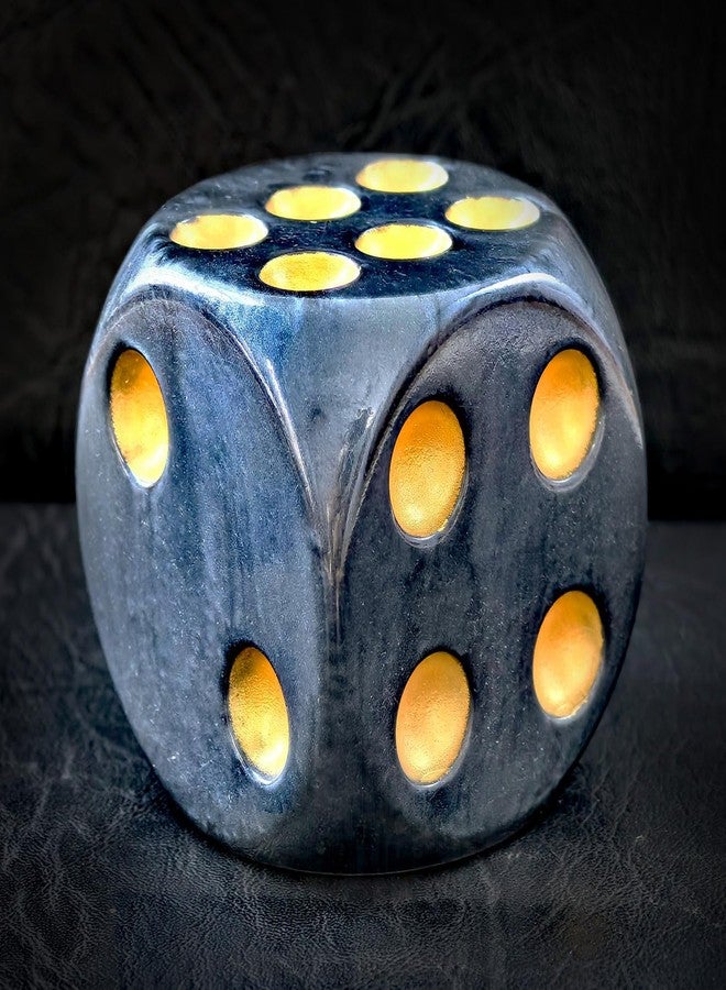 BESCON Solid Acrylic Jumbo DND Dice - 40MM Pearl Black D6, Big Playing Dice - Image 1