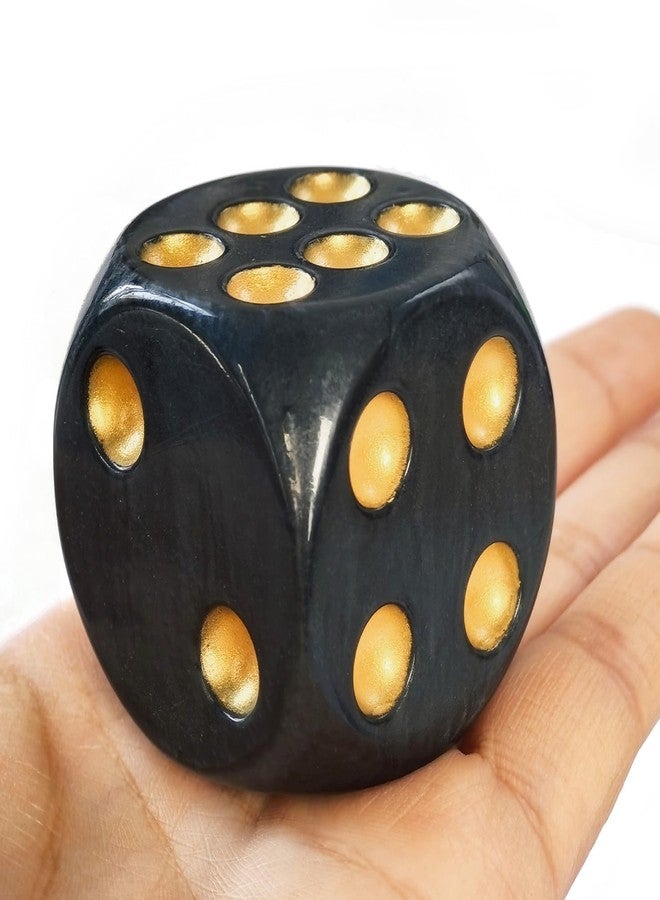 BESCON Solid Acrylic Jumbo DND Dice - 40MM Pearl Black D6, Big Playing Dice - Image 4