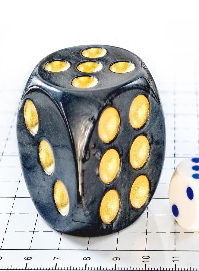 BESCON Solid Acrylic Jumbo DND Dice - 40MM Pearl Black D6, Big Playing Dice - Image 3