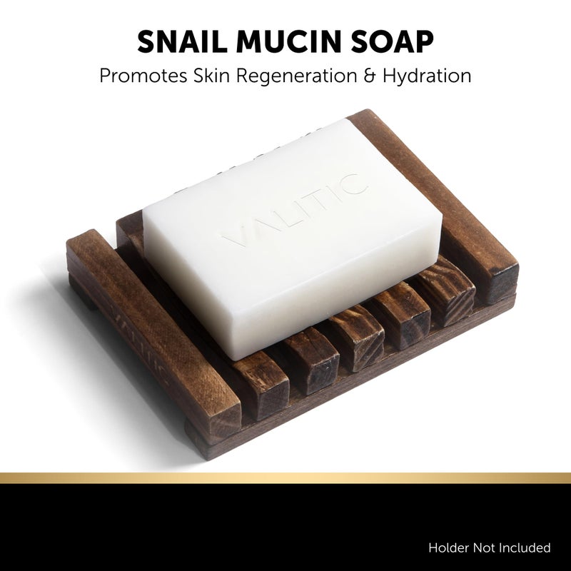 VALITIC Kojic Acid Soap Bars - Turmeric, Snail Mucin, Charcoal and Lemon - 4 Assorted Dark Spot Remover Soaps with Hyaluronic Acid, Vitamin C, Vitamin E and Shea Butter - Image 5