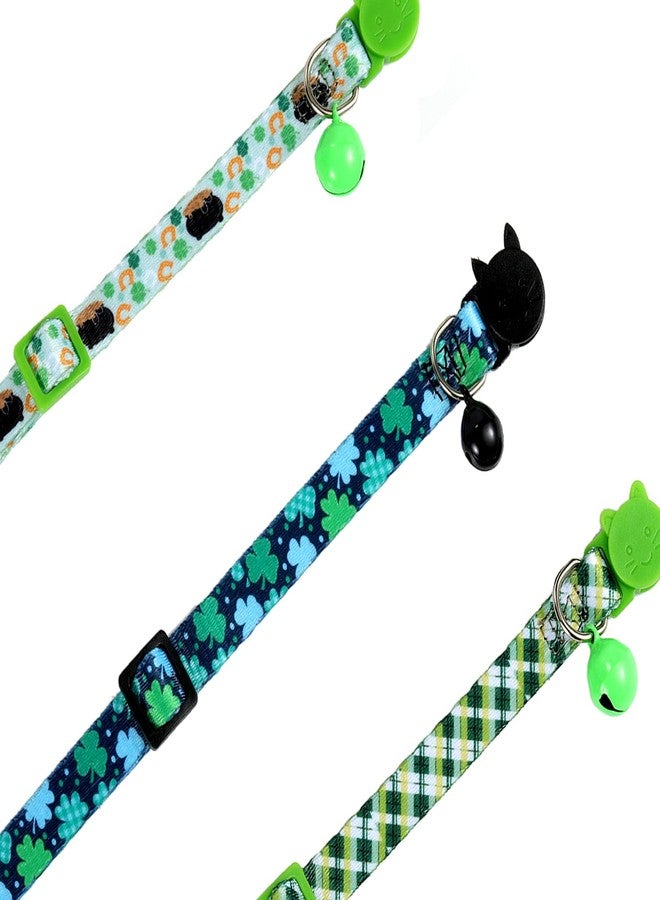 BoomBone St Patricks Day Cat Collar with Bell, Breakaway Shamrock Collar for Small Dogs - Image 2