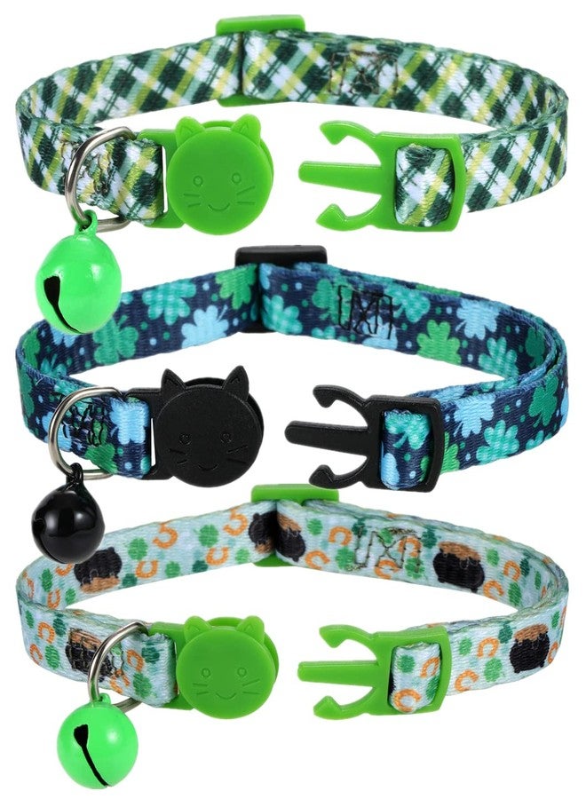 BoomBone St Patricks Day Cat Collar with Bell, Breakaway Shamrock Collar for Small Dogs - Image 4