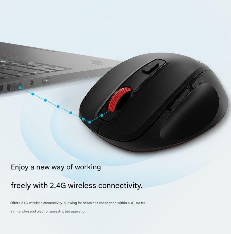 لينوفو ThinkPlus M30 Wireless Mouse 2.4GHz, black black - Image 2