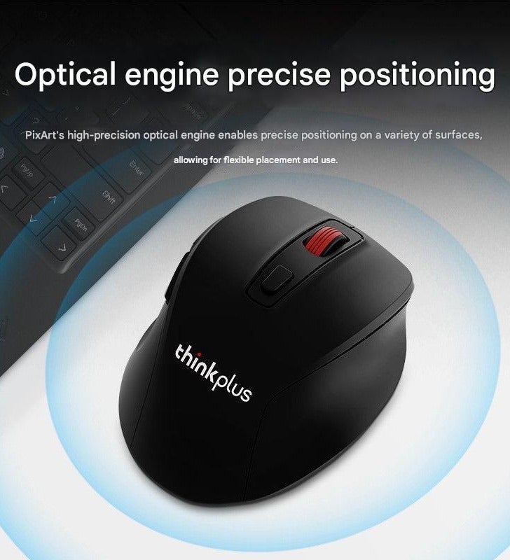 لينوفو ThinkPlus M30 Wireless Mouse 2.4GHz, black black - Image 3