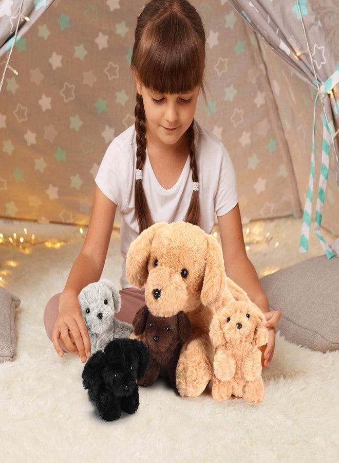 Skylety 5 Pcs Dog Stuffed Animal Puppy Stuffed with Babies Inside 1 Big Mommy with 4 Mini Baby Cute Soft Toy for Valentine Children Birthday Party Adopt a Puppy Favor(Lying Labrador) - Image 5
