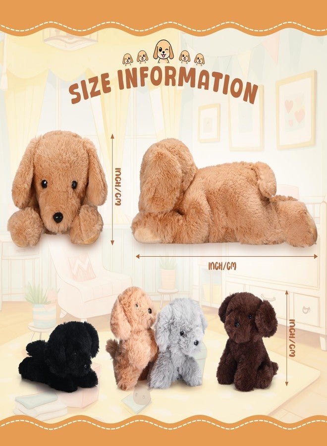 Skylety 5 Pcs Dog Stuffed Animal Puppy Stuffed with Babies Inside 1 Big Mommy with 4 Mini Baby Cute Soft Toy for Valentine Children Birthday Party Adopt a Puppy Favor(Lying Labrador) - Image 2