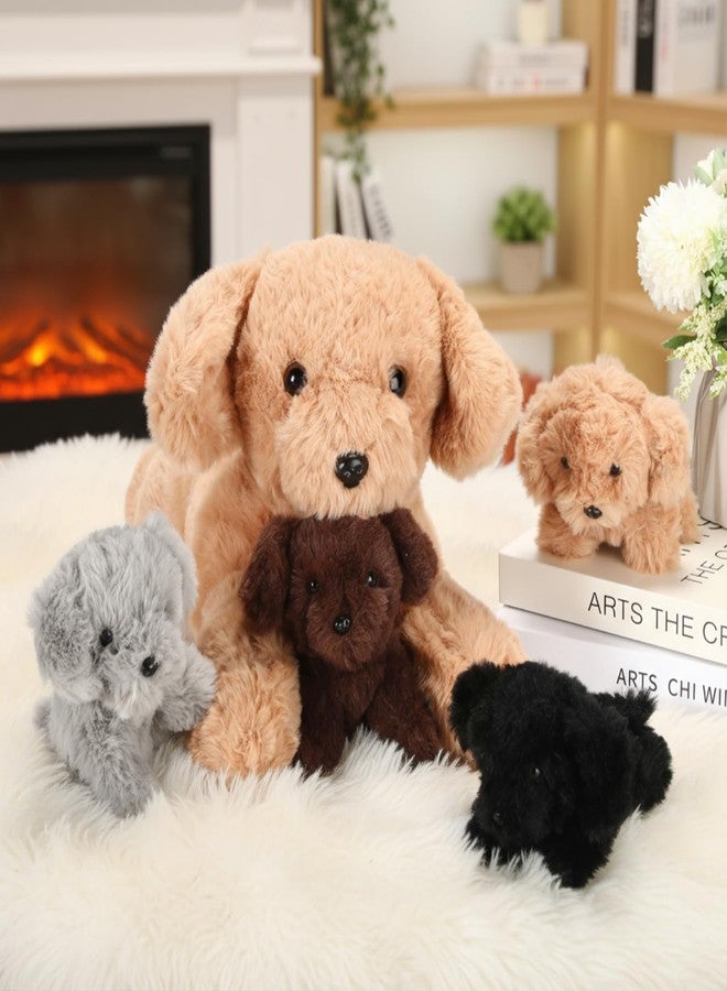 Skylety 5 Pcs Dog Stuffed Animal Puppy Stuffed with Babies Inside 1 Big Mommy with 4 Mini Baby Cute Soft Toy for Valentine Children Birthday Party Adopt a Puppy Favor(Lying Labrador) - Image 4