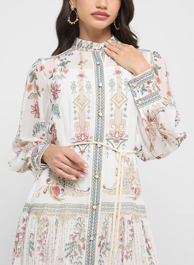 ELLA Floral Chiffon Dress
