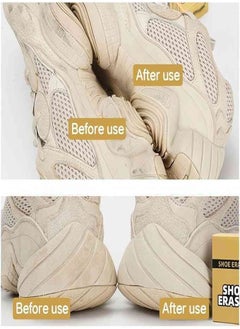 Generic 2Pcs Shoe Care Cleaning Eraser Portable Shoe Brush Stain Remover Eraser, No Water Needed, Easy Carry and Store, for Clean Sneakers, Shoes, Boots  - Image 3