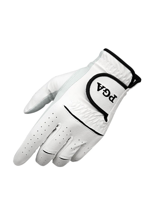 Pga Golf Glove Men's Genuine Imported Sheepskin + Microfiber Leather Breathable Comfortable Left Hand Reduced Swing Restriction - Image 3